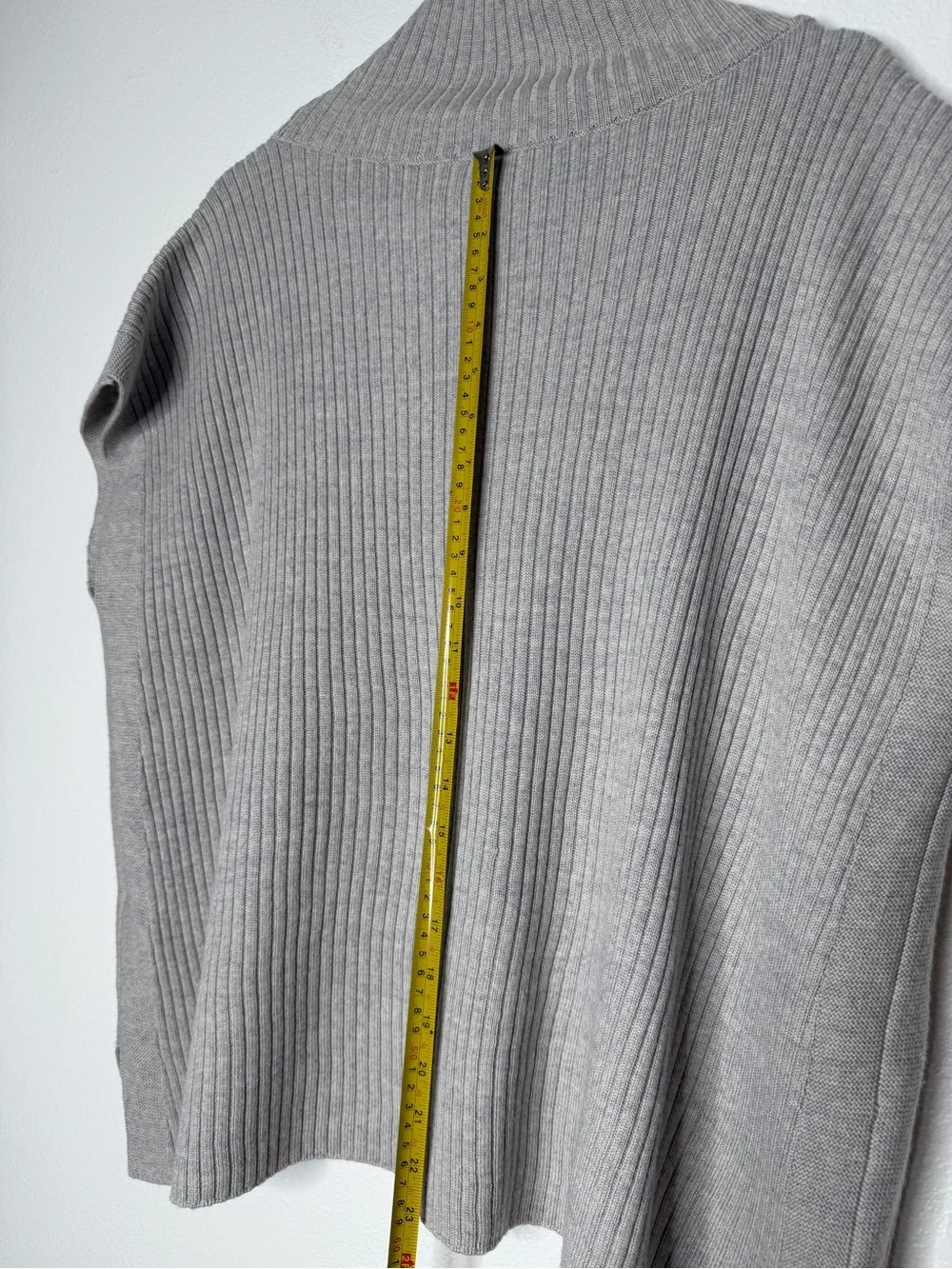 Eileen Fisher Merino Wool Turtleneck Top sweater sea salt / light gray